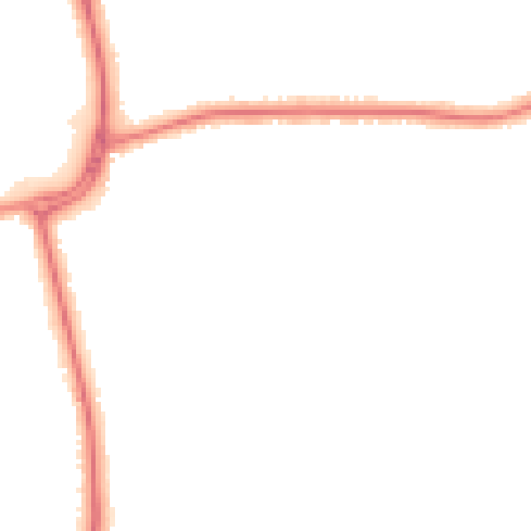 Night-time road noise heatmap for DN32 0BY
