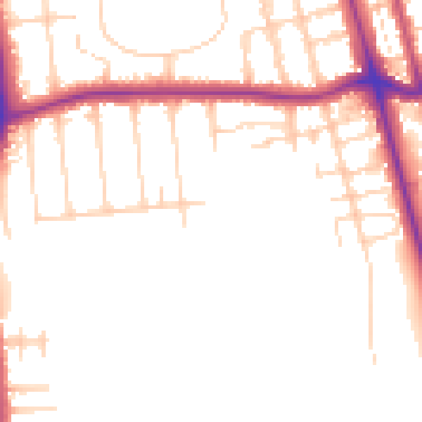 Daytime road noise heatmap for DN32 0DF