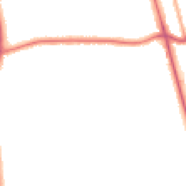 Night-time road noise heatmap for DN32 0DF