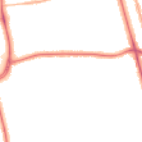 Night-time road noise heatmap for DN32 0DG