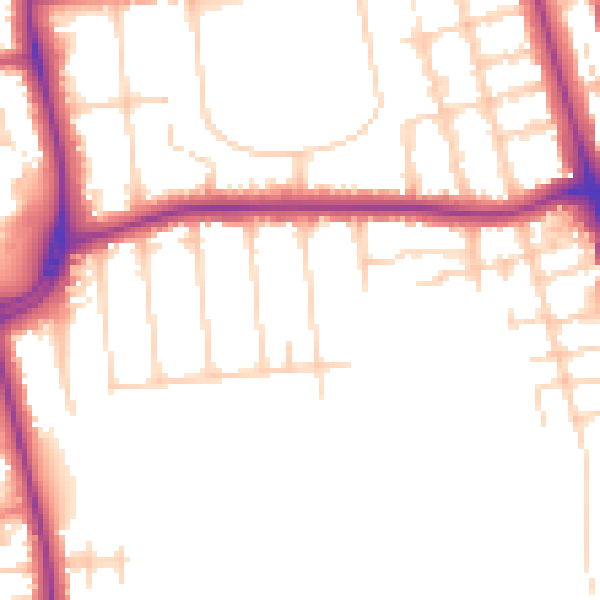 Daytime road noise heatmap for DN32 0DQ