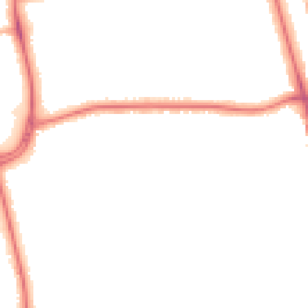Night-time road noise heatmap for DN32 0DQ