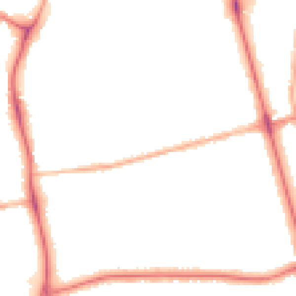 Night-time road noise heatmap for DN32 0DR