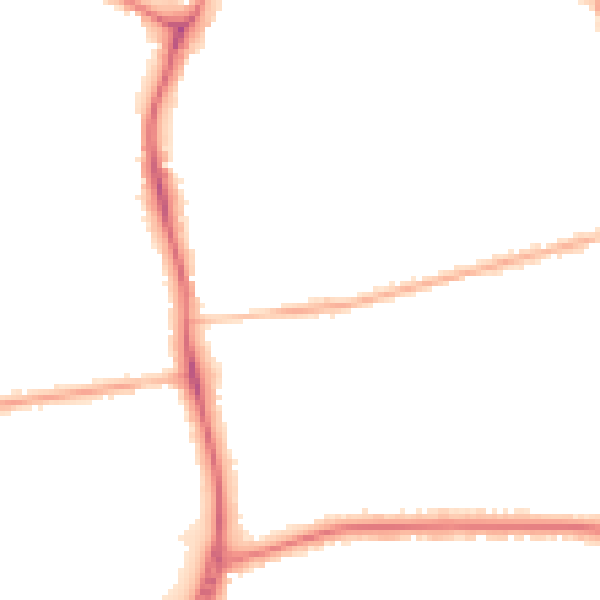 Night-time road noise heatmap for DN32 0DT