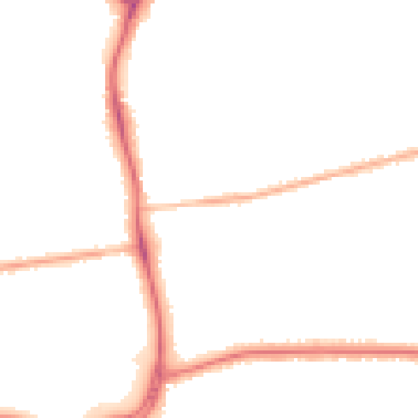 Night-time road noise heatmap for DN32 0DU