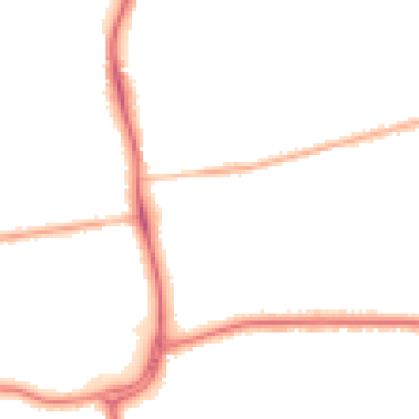 Night-time road noise heatmap for DN32 0DZ