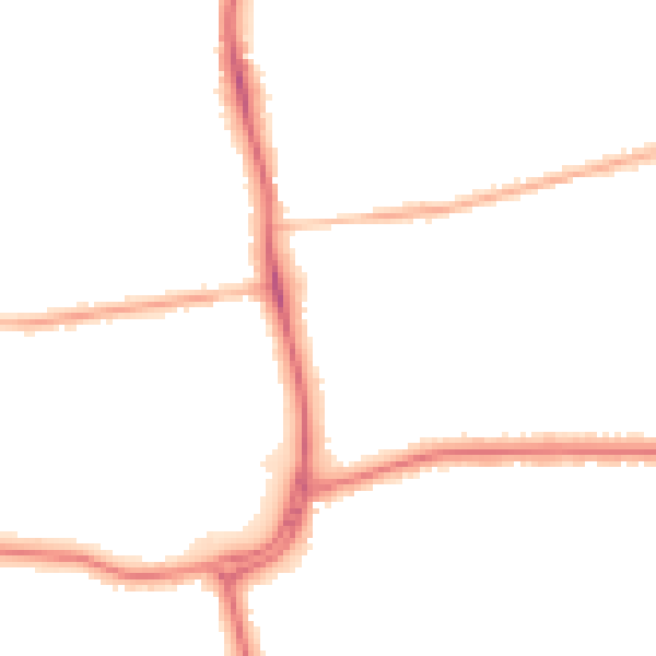 Night-time road noise heatmap for DN32 0EB