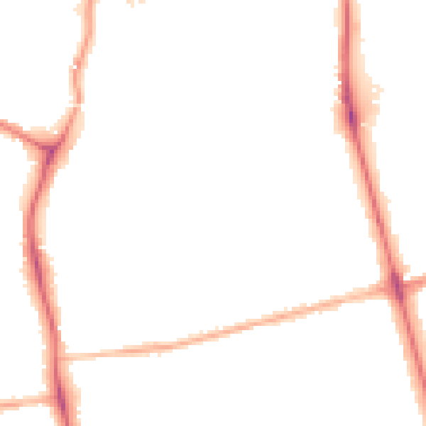 Night-time road noise heatmap for DN32 0EX