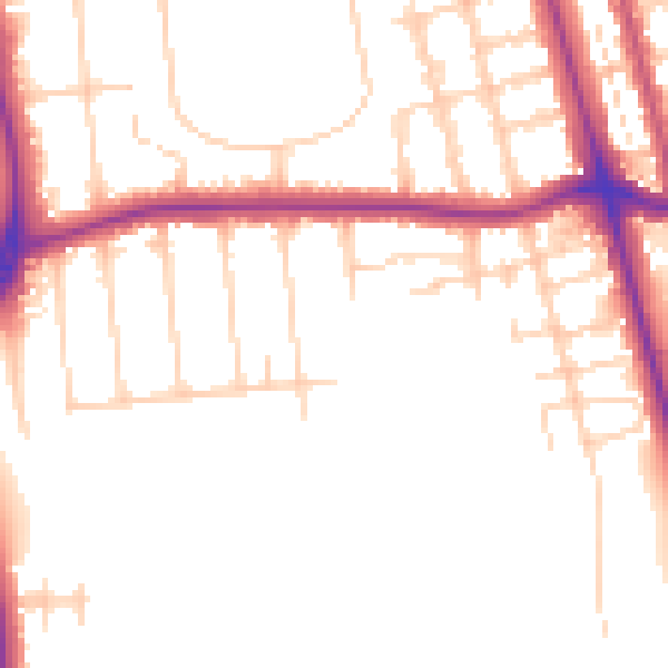 Daytime road noise heatmap for DN32 0GA