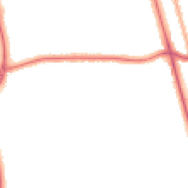 Night-time road noise heatmap for DN32 0GA
