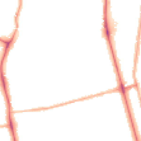 Night-time road noise heatmap for DN32 0HA