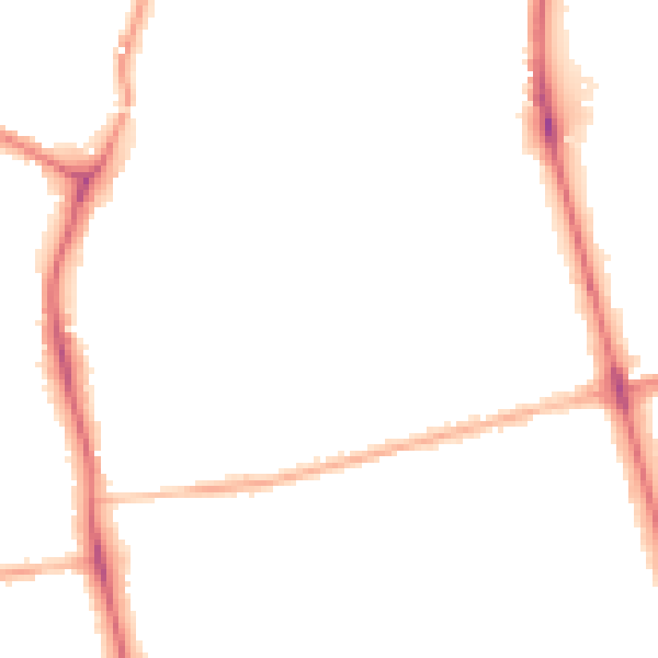 Night-time road noise heatmap for DN32 0HB
