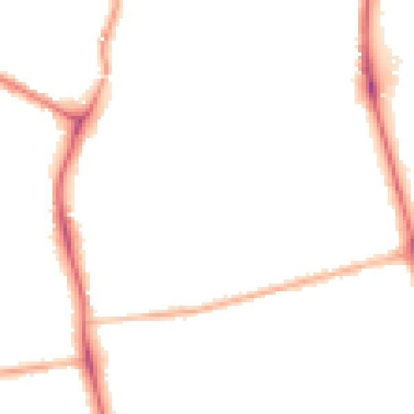 Night-time road noise heatmap for DN32 0HH