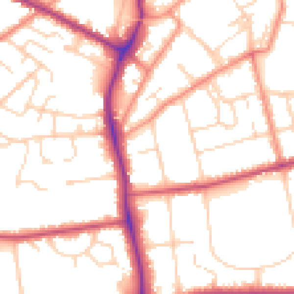 Daytime road noise heatmap for DN32 0HP