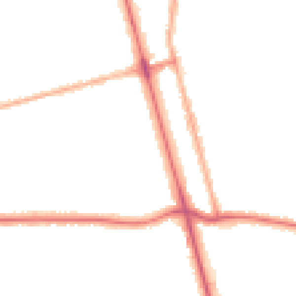 Night-time road noise heatmap for DN32 0JH