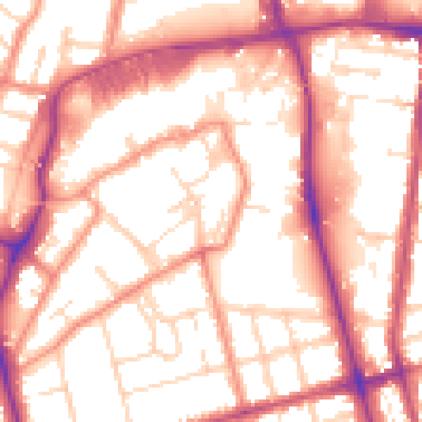 Daytime road noise heatmap for DN32 0RH