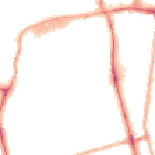 Night-time road noise heatmap for DN32 0RH
