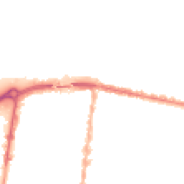 Night-time road noise heatmap for DN32 7AA