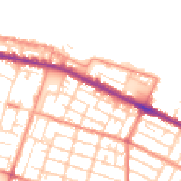 Daytime road noise heatmap for DN32 7BA