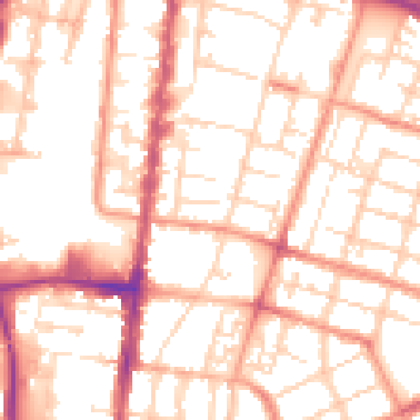 Daytime road noise heatmap for DN32 7ED