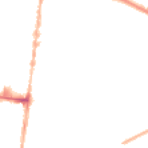 Night-time road noise heatmap for DN32 7EH