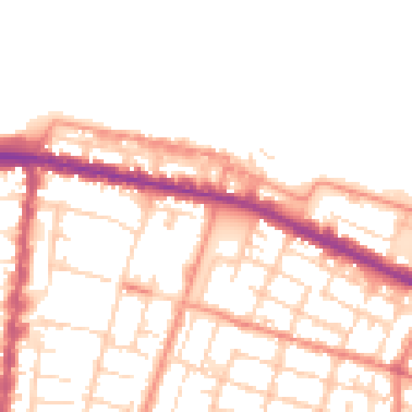 Daytime road noise heatmap for DN32 7EP