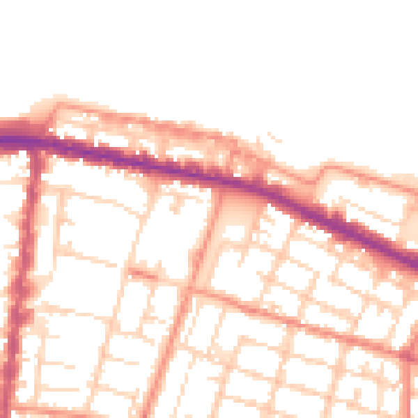 Daytime road noise heatmap for DN32 7ES