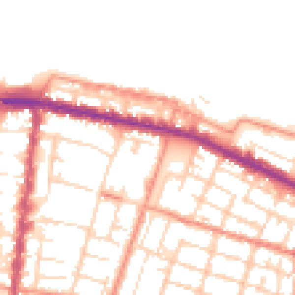 Daytime road noise heatmap for DN32 7ET