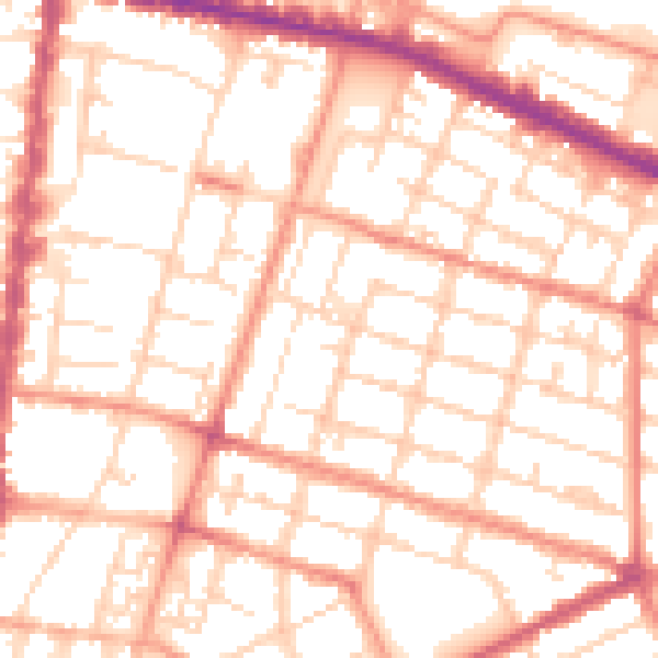 Daytime road noise heatmap for DN32 7FB