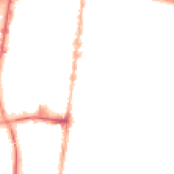 Night-time road noise heatmap for DN32 7FE