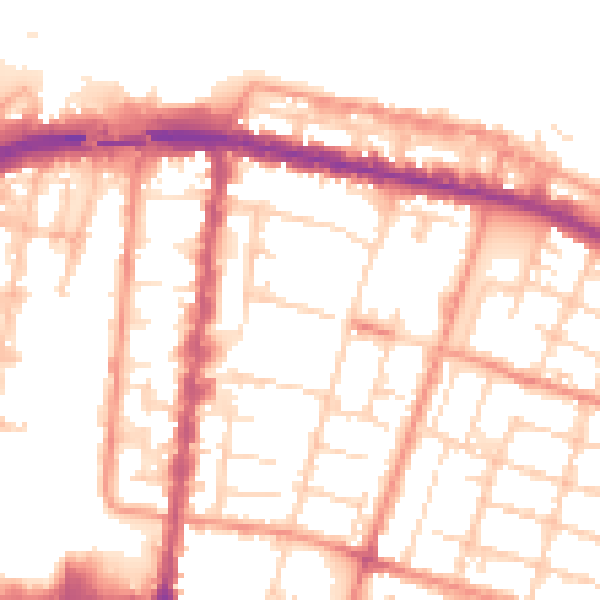 Daytime road noise heatmap for DN32 7HS