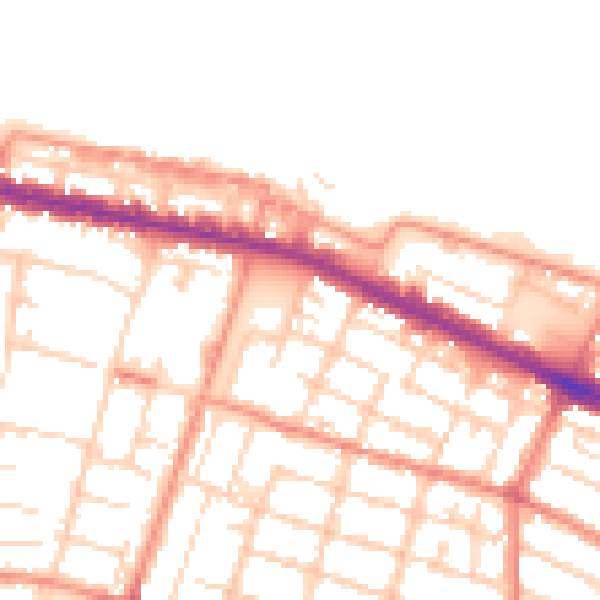 Daytime road noise heatmap for DN32 7JB