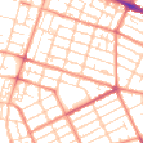 Daytime road noise heatmap for DN32 7JU