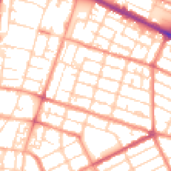 Daytime road noise heatmap for DN32 7LR