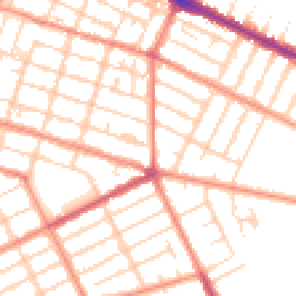 Daytime road noise heatmap for DN32 7NS