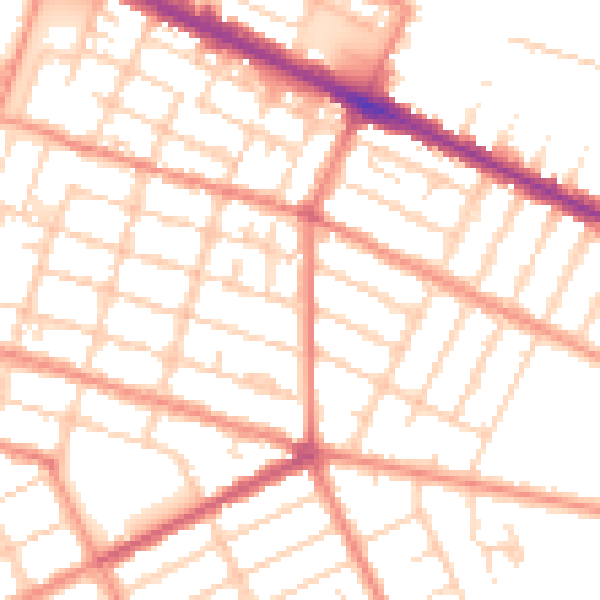 Daytime road noise heatmap for DN32 7NT