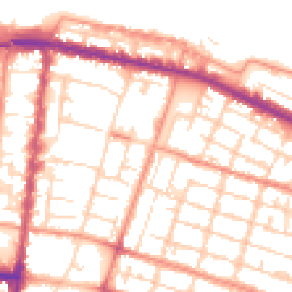 Daytime road noise heatmap for DN32 7QQ