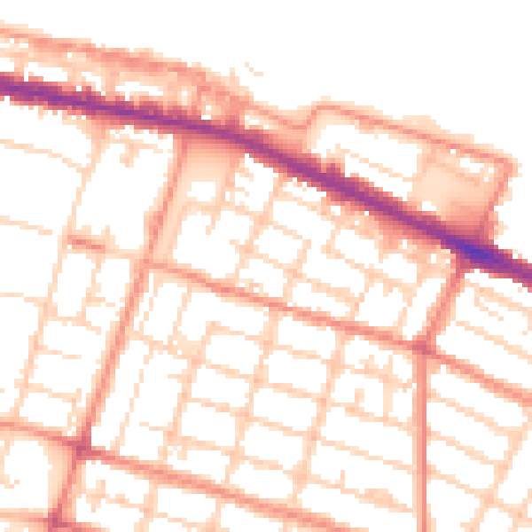 Daytime road noise heatmap for DN32 7RU