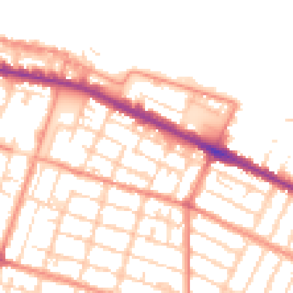 Daytime road noise heatmap for DN32 7SA