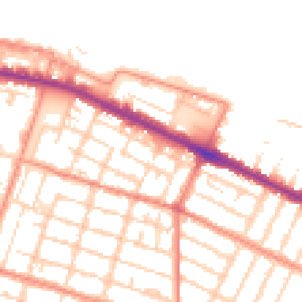 Daytime road noise heatmap for DN32 7SB