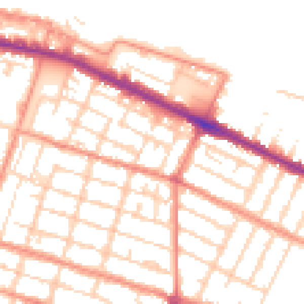 Daytime road noise heatmap for DN32 7SD