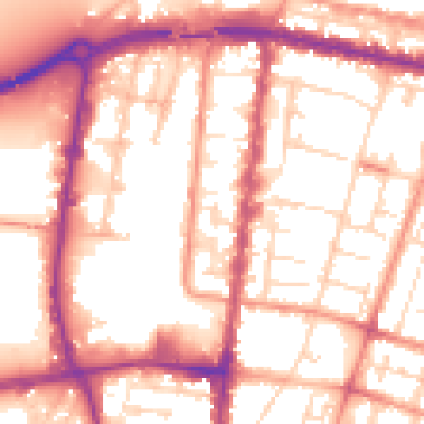 Daytime road noise heatmap for DN32 7SQ
