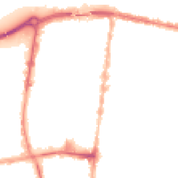 Night-time road noise heatmap for DN32 7SQ