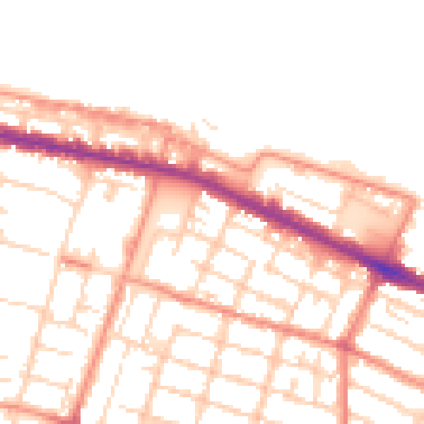 Daytime road noise heatmap for DN32 7TA