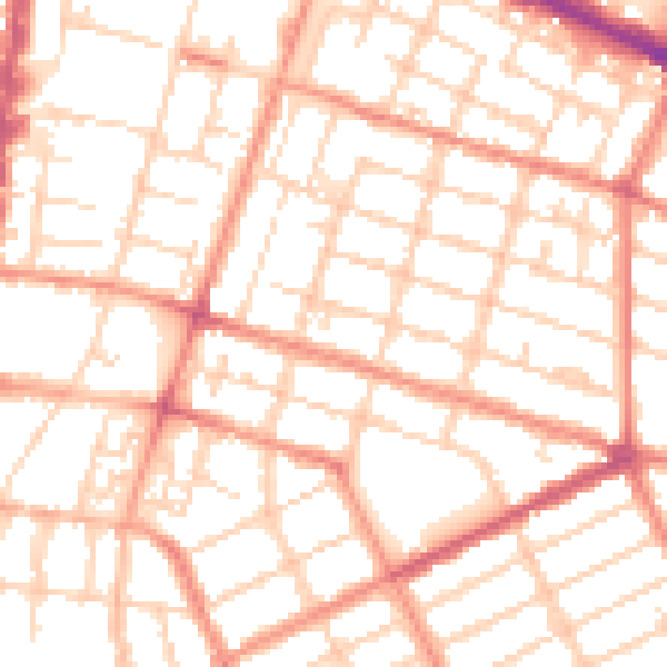 Daytime road noise heatmap for DN32 7TF