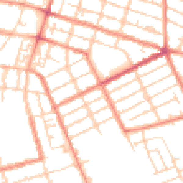 Daytime road noise heatmap for DN32 8BA