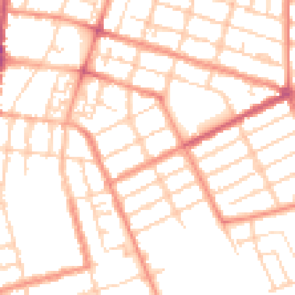 Daytime road noise heatmap for DN32 8BE