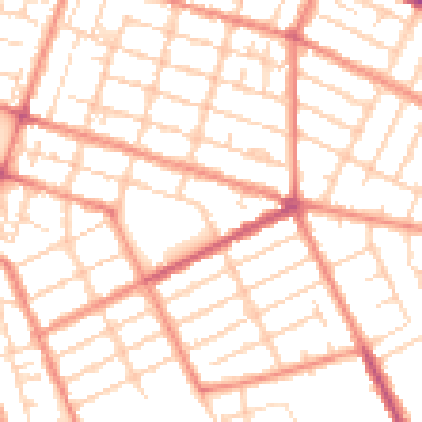 Daytime road noise heatmap for DN32 8BU