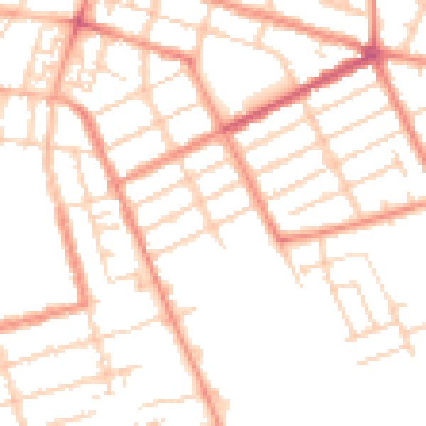 Daytime road noise heatmap for DN32 8DL