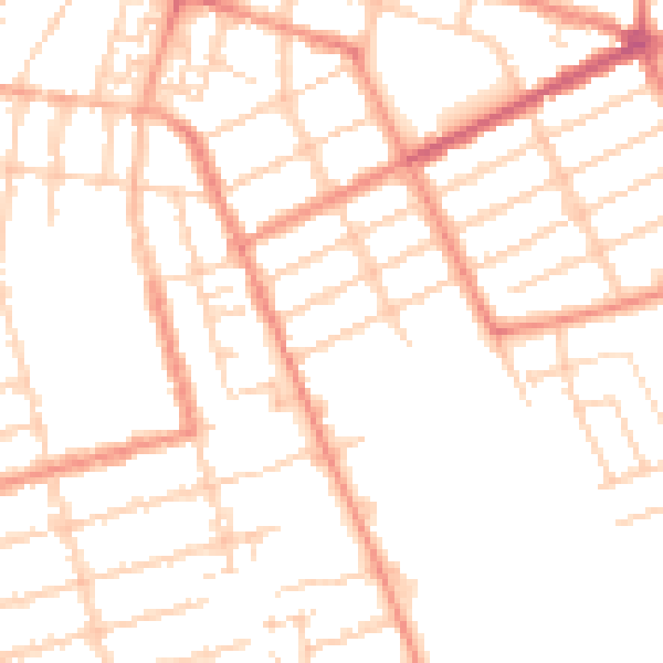 Daytime road noise heatmap for DN32 8EA